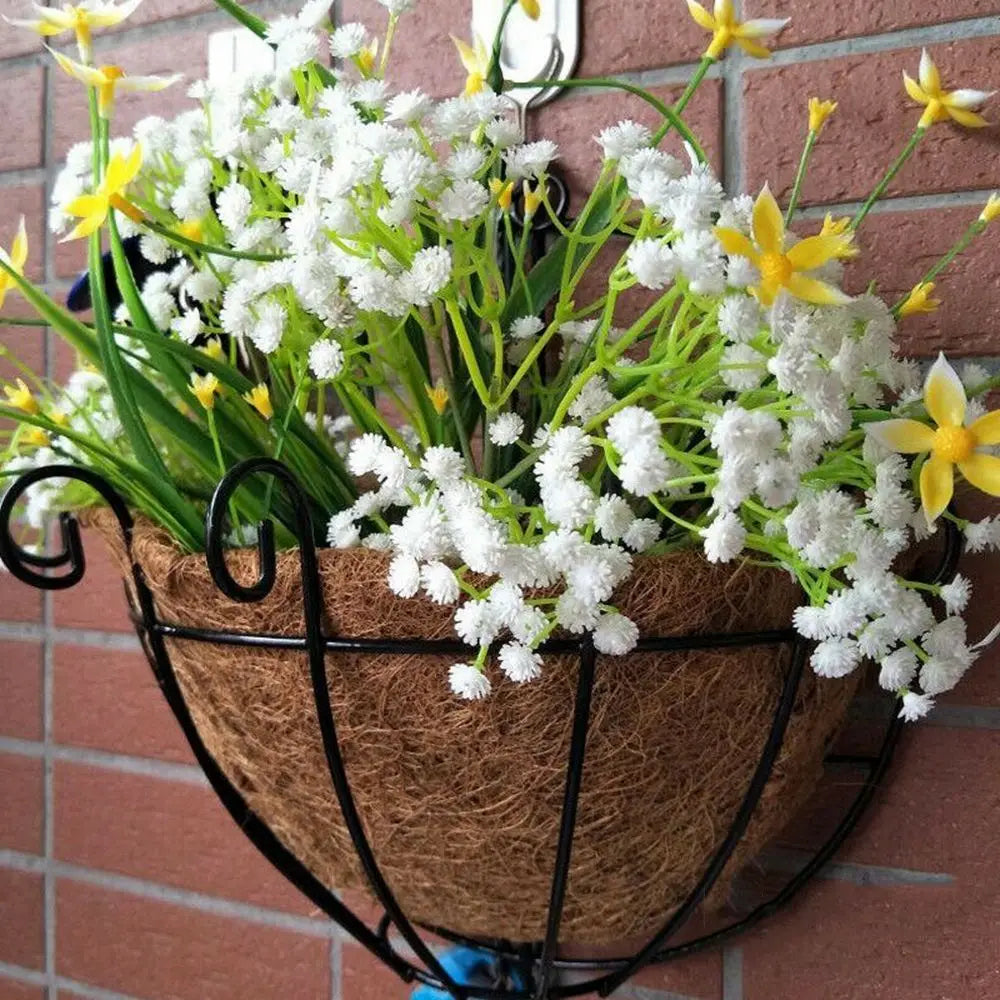 Semi-hand Coconut Palm Succulents Yard Balcony Wall Hanging Flowers Hanging Basket Flower Pot Garden Supplies Decoration Oasis Select