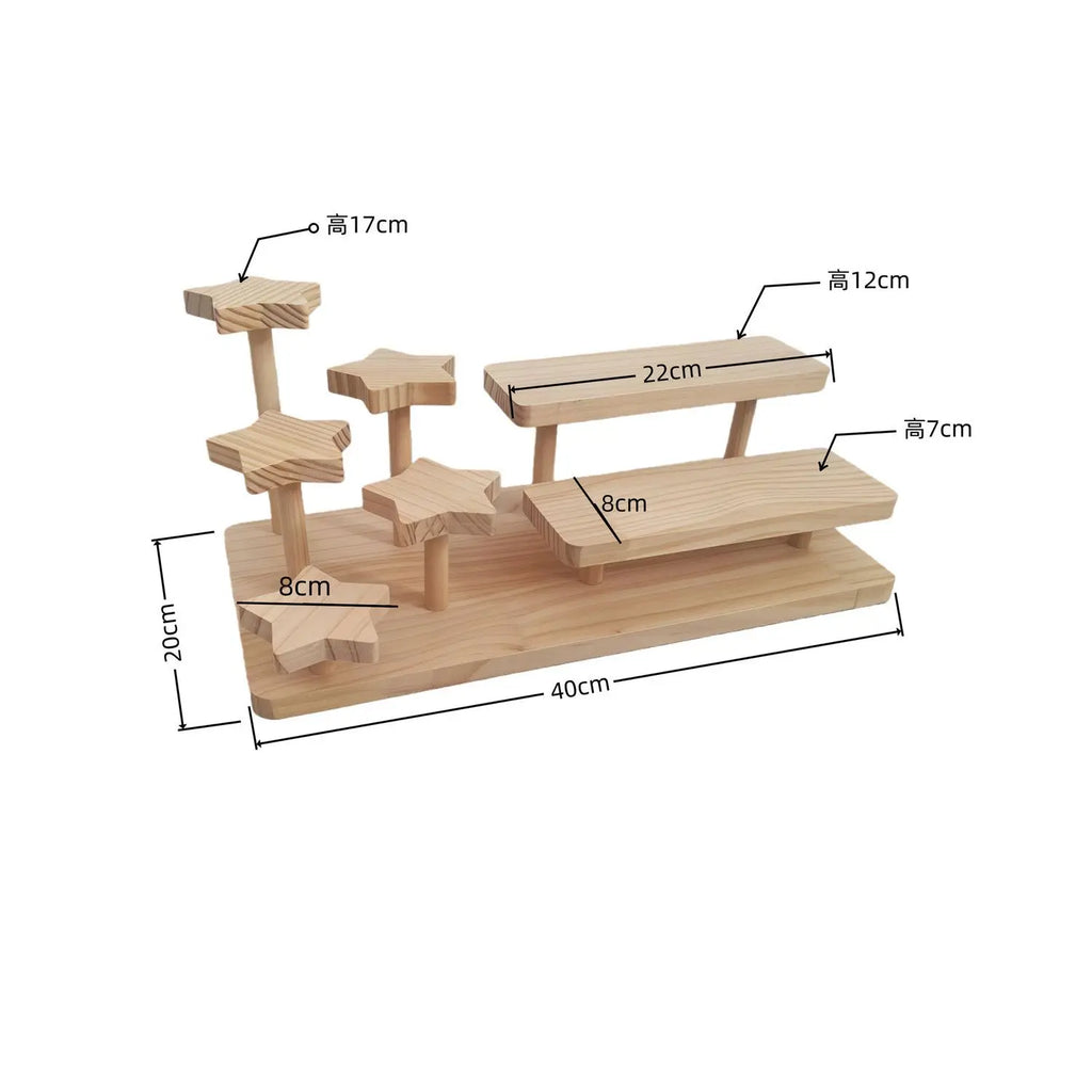 Wooden Display Stand – Jewelry, Succulents, Pastry & More