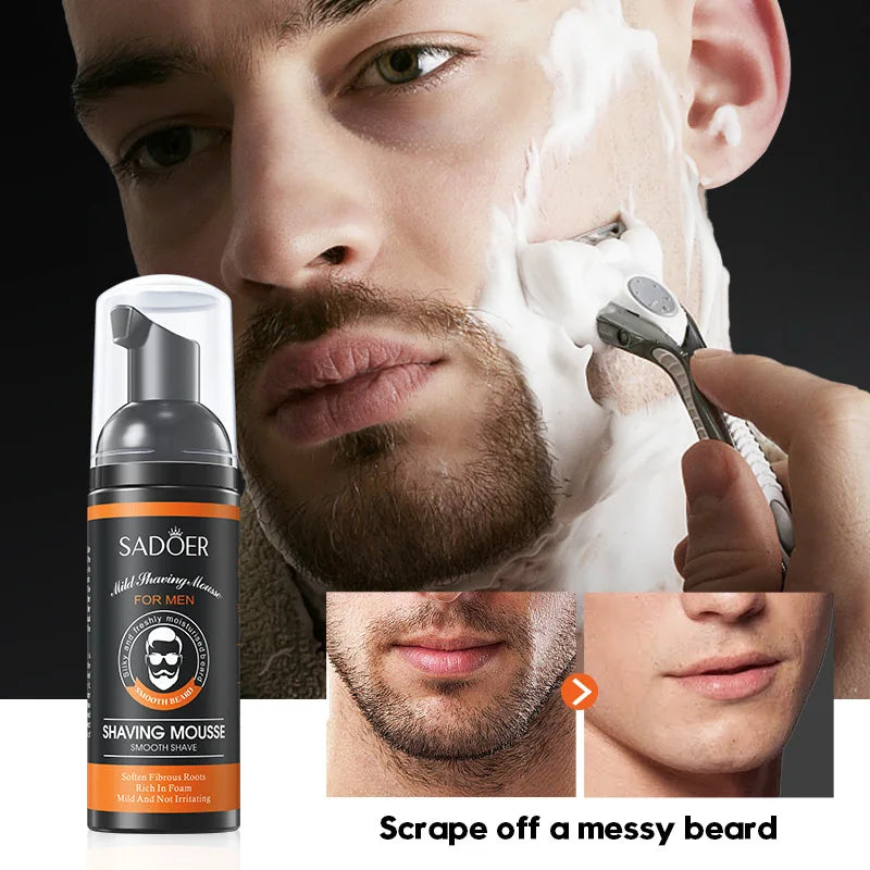 60ml Men's Shaving Mousse Mild Not Irritaing Clean Smooth Soften Sideburn Beard Shaving Cream For Man Grooming Accessories Oasis Select Default Title