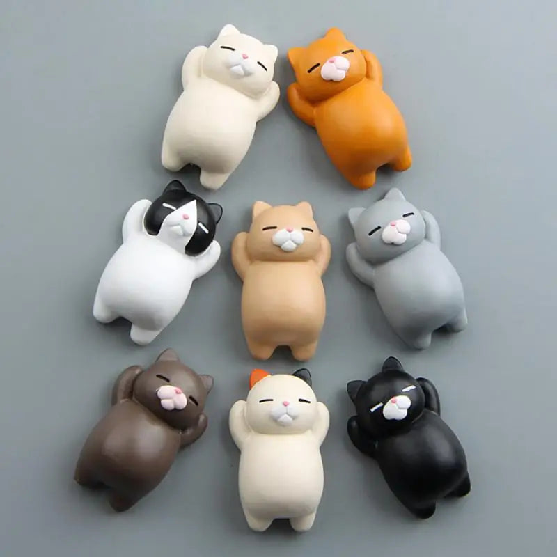 Cartoon Cat 3D Magnetic Fridge Magnet Creative Decorative Kitchen Home Decoration Sticky Note Holder Oasis Select