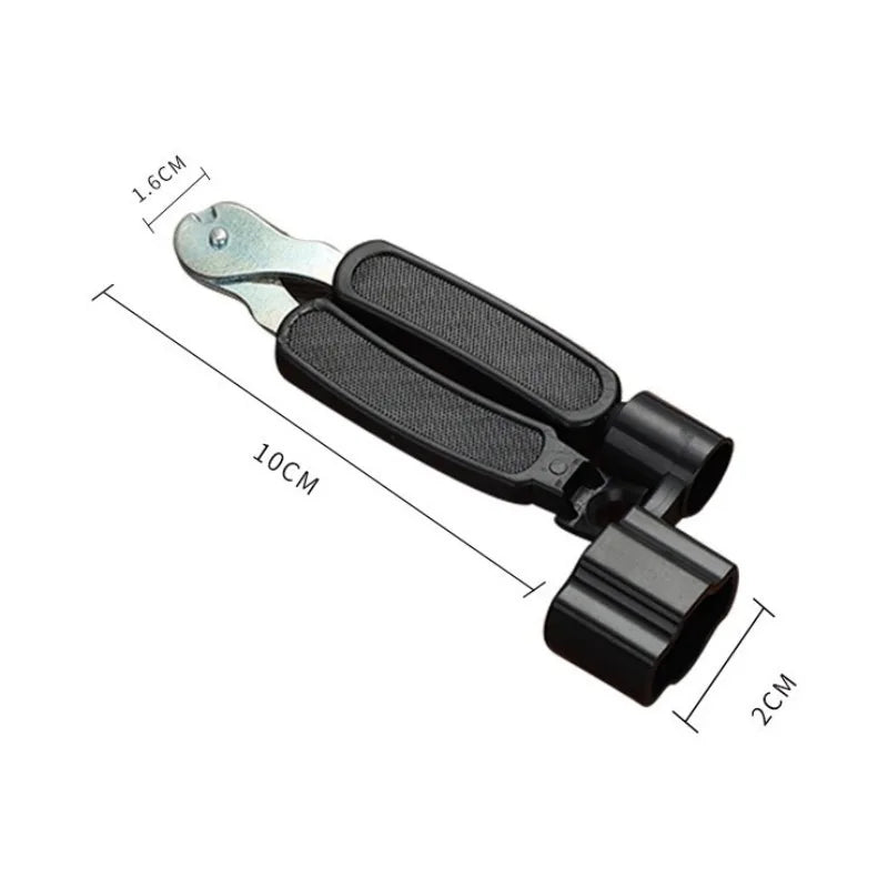 Three In One Guitar String Changing Tool Multifunctional Winder Cutter Bridge Pin Puller Fast String Replacement For Guitar Oasis Select black