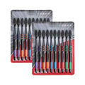 Complete Oral Cleaning Kit 10 Pieces Bamboo Charcoal Toothbrush Ultra Fine Bristle Ideal Choice For Couple And Family Oasis Select 10PCS Black
