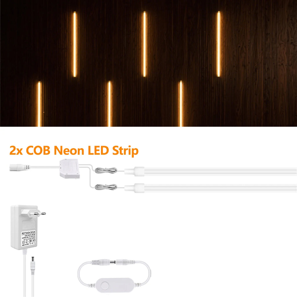 Zigbee 3.0 Smart Controller 24V COB Tape Tuya Voice Control Silicone Neon Rope Light For Silencing Board Multi Layer Cabinet Oasis Select 2Pcs LED Ribbon Neutral White 1M 3.28FT