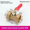 Pneumatic Copper Ball Valve Baota Red Handle Small Switch 1 3 4 Point 1/4 Vent Pipe Ball Valve Oasis Select Thick Double inside4 1PCS