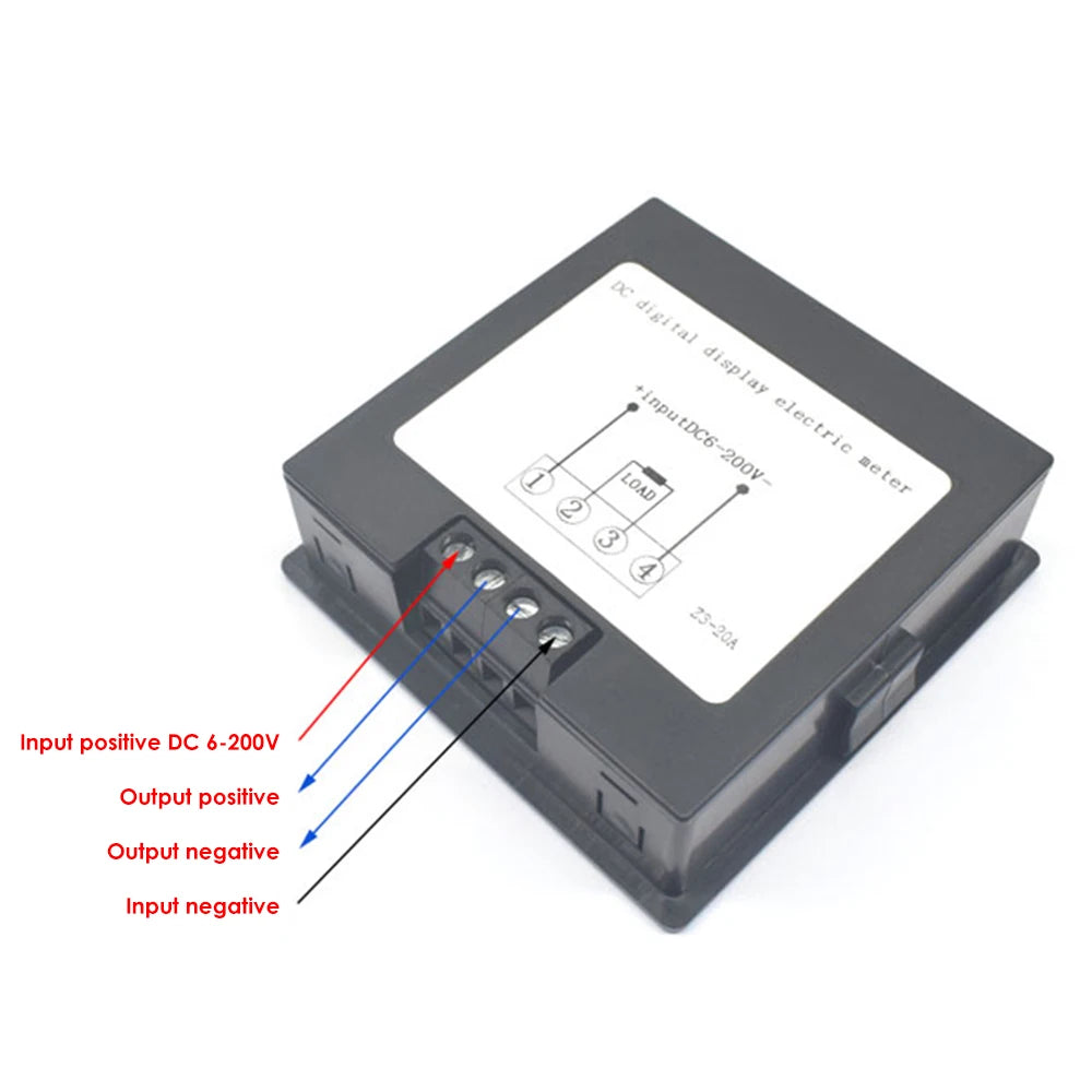 DC 6-200V 20A Voltage Current Meter LCD Digital Display Power Consumption Impedance Multi-Function Meter Tester Tools With Alarm Oasis Select