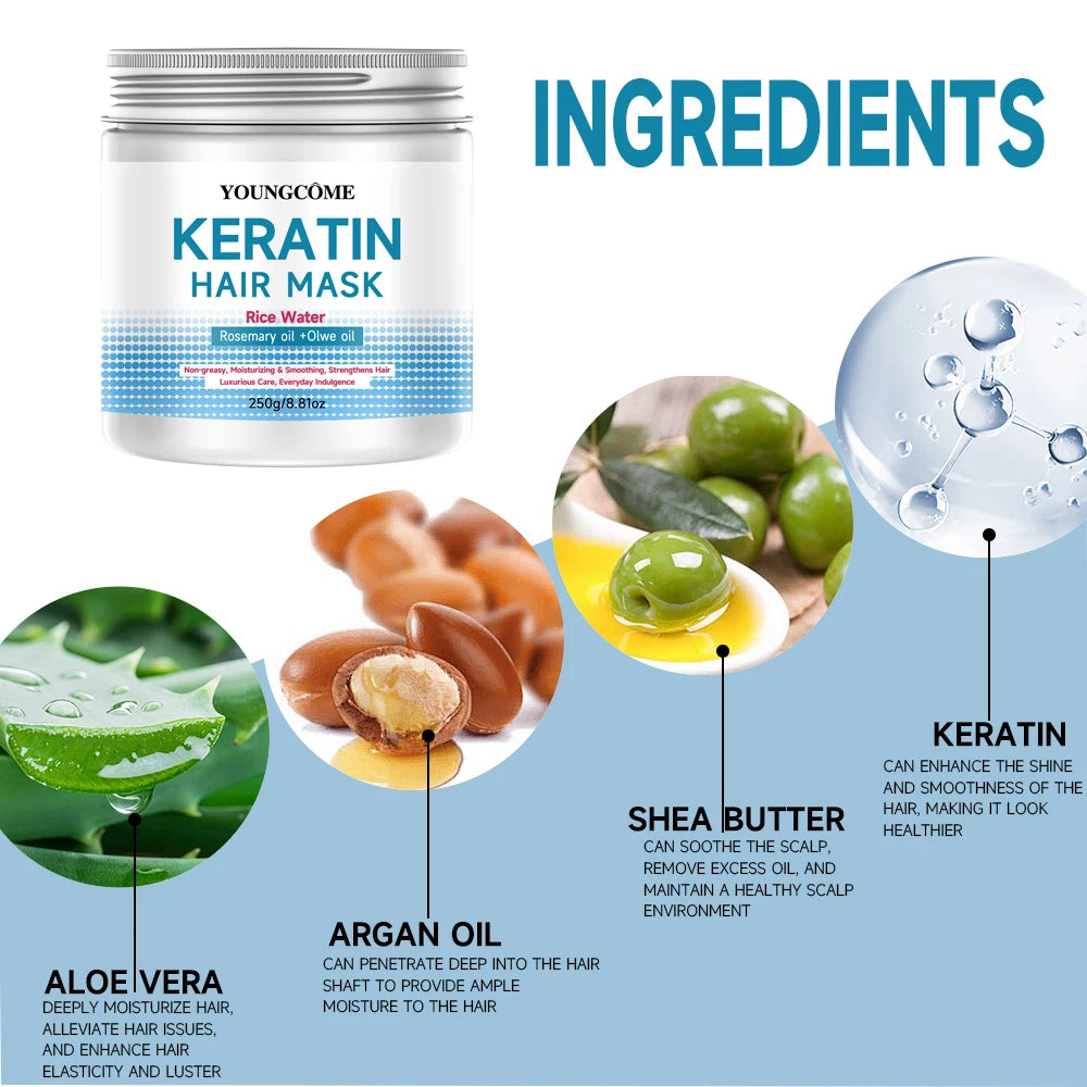 Collagen Keratin Hair Mask – Deep Moisture & Frizz Control
