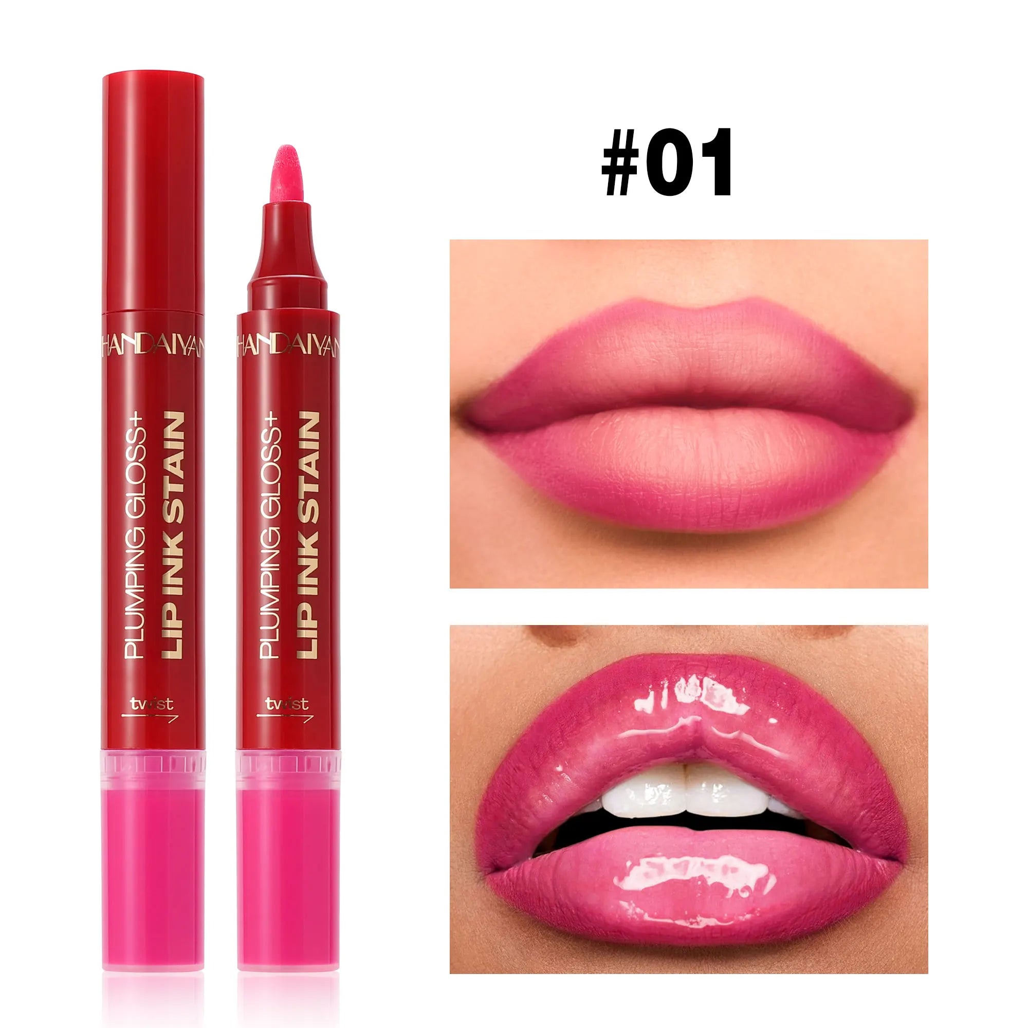 Handaiyan 2-in-1 Liquid Lip Liner & Gloss – Waterproof, Long-Lasting