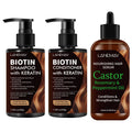 Biotin Shampoo & Conditioner Set with Keratin + Hair Serum