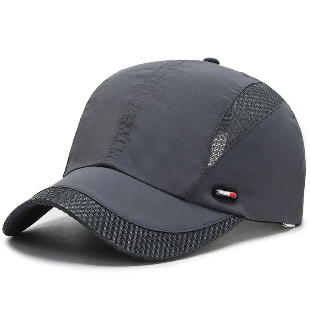 Casual Adjustable Baseball Cap Moisture-Wicking Unisex Quick-Dry Hat Sun Hat Oasis Select Dark Grey