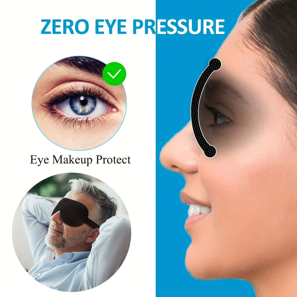2pcs Unisex Sleep Mask, 3D Light Blocking Eye Mask, Comfortable Polyester, Ideal for Supine and Side Sleepers Eyepatch Eye Patch Oasis Select