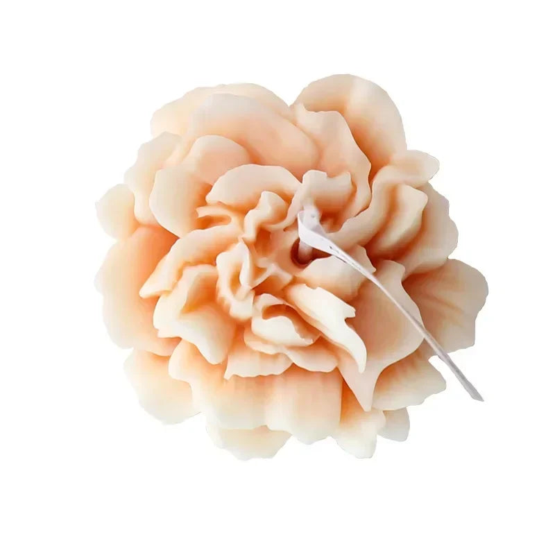 3D Carnation Flower Candle Home Decoration Wedding Bar Party Souvenirs Aromatherapy Candle Room Decor Ornament Gifts Oasis Select orange