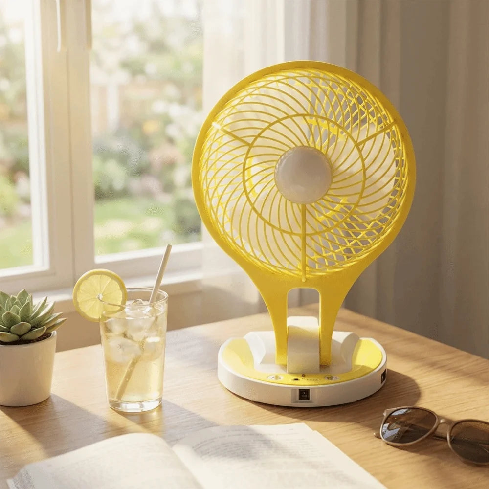 Quiet Operation Foldable Mini Fan Compact Design Gentle Wind Power USB Powered Fan Lightweight Foldable Design Personal Cooler Oasis Select
