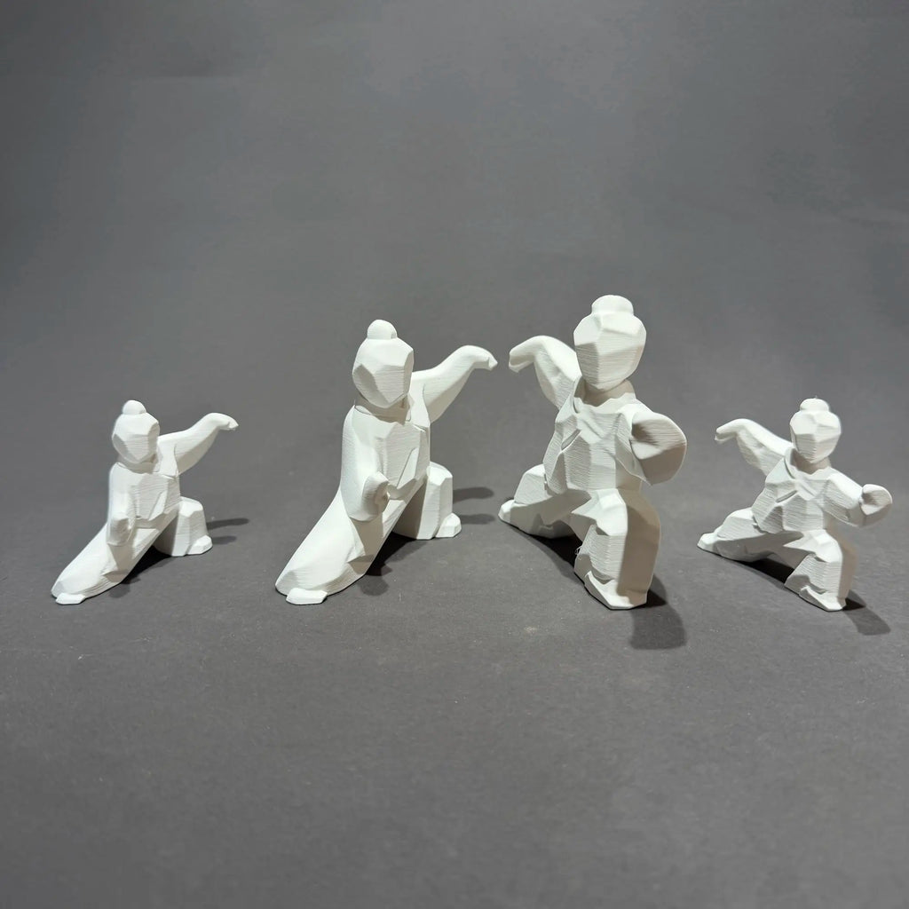 Martial person Art Figurines Set plastic Home fish tank Bonsai Desktop Ornament Kung Fu Pose Statue Figurine Tabletop Decor Gift Oasis Select