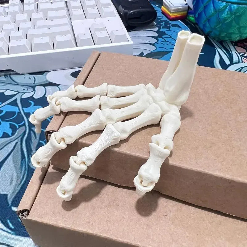 3D Printed Realistic Flexible Joint Skeleton Hand Model Ghost Halloween Party Decoration Home Ornament Oasis Select