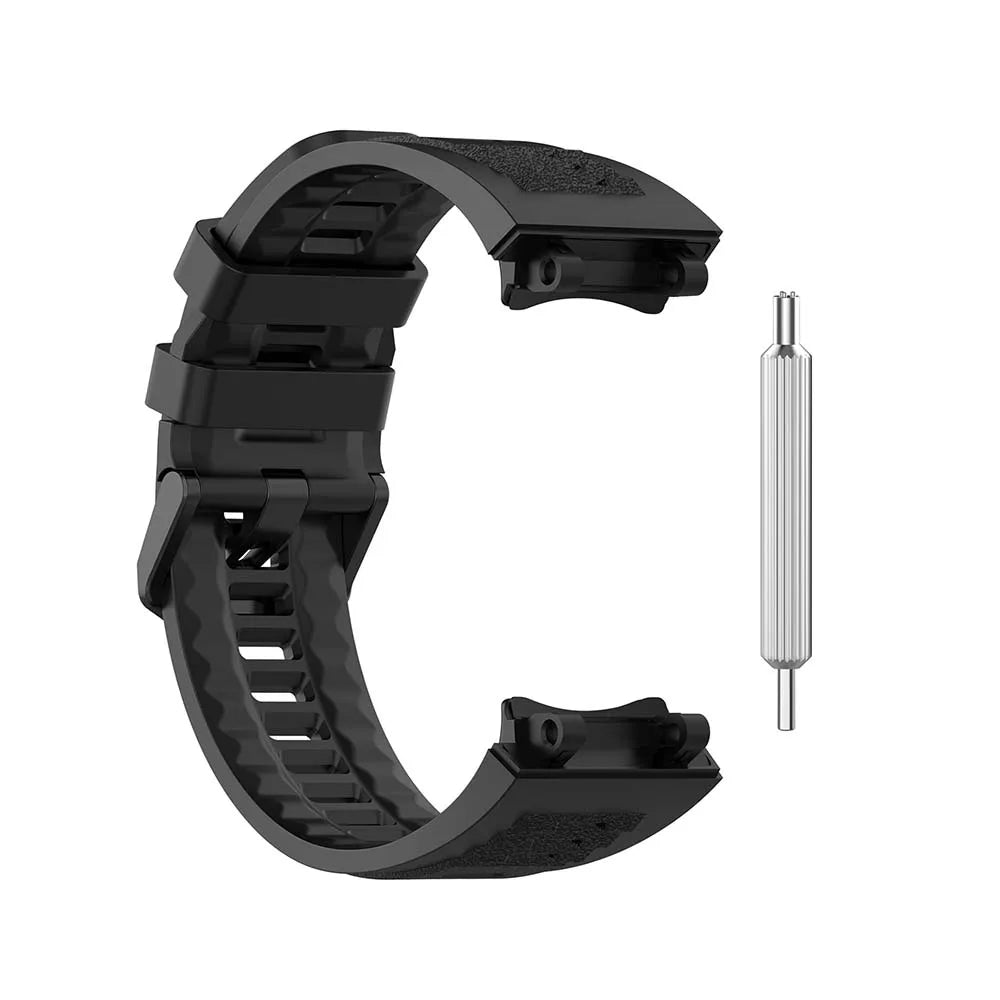Amazfit T-Rex 2 Silicone Sport Strap with Removal Tool Watch Band Oasis Select black For Amazfit T-Rex 2