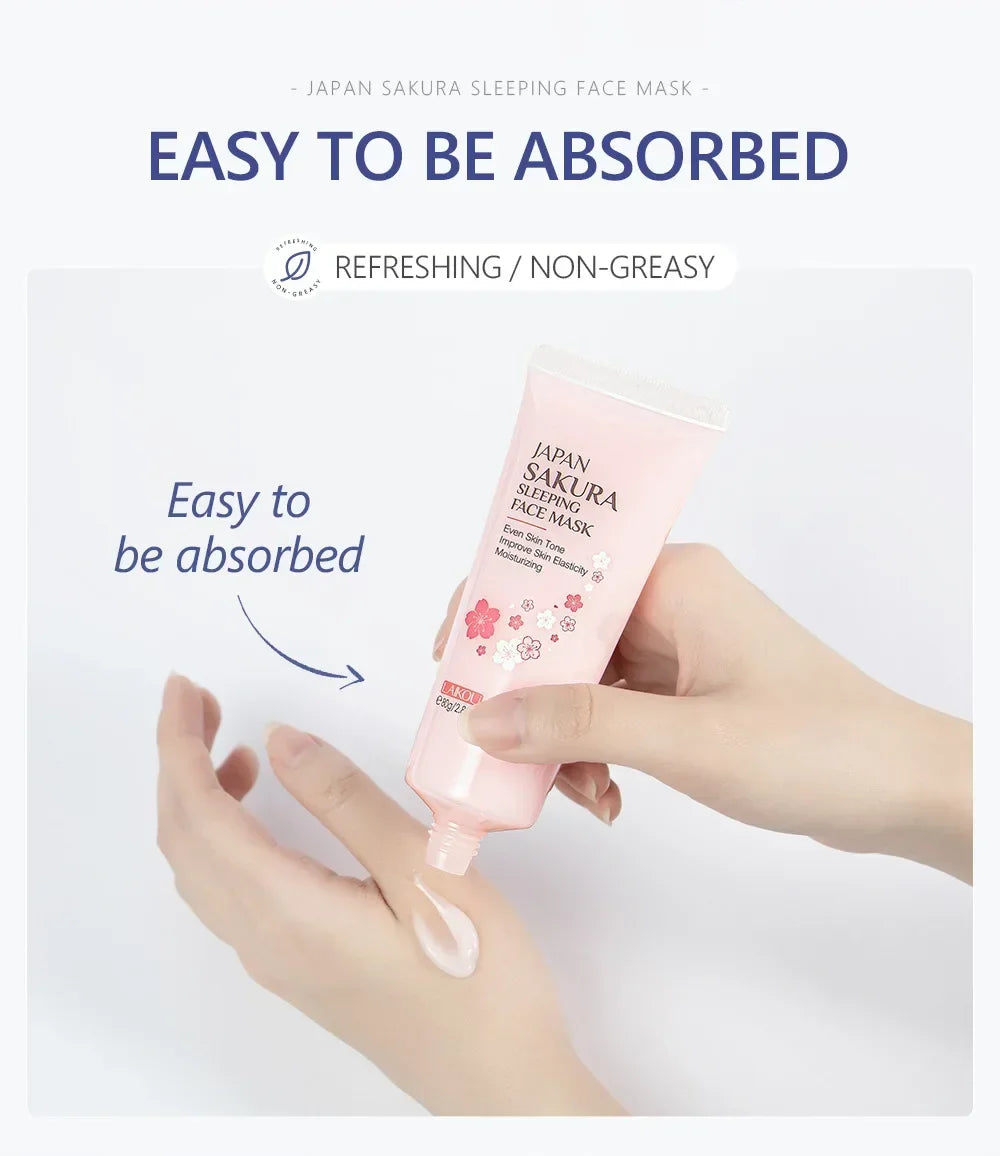 LAIKOU Moisturizing Facial Mask Hydrating Sleeping Face Sheet Masks Repairing & Nourishing Night Face Mask Skin Care 80g Oasis Select