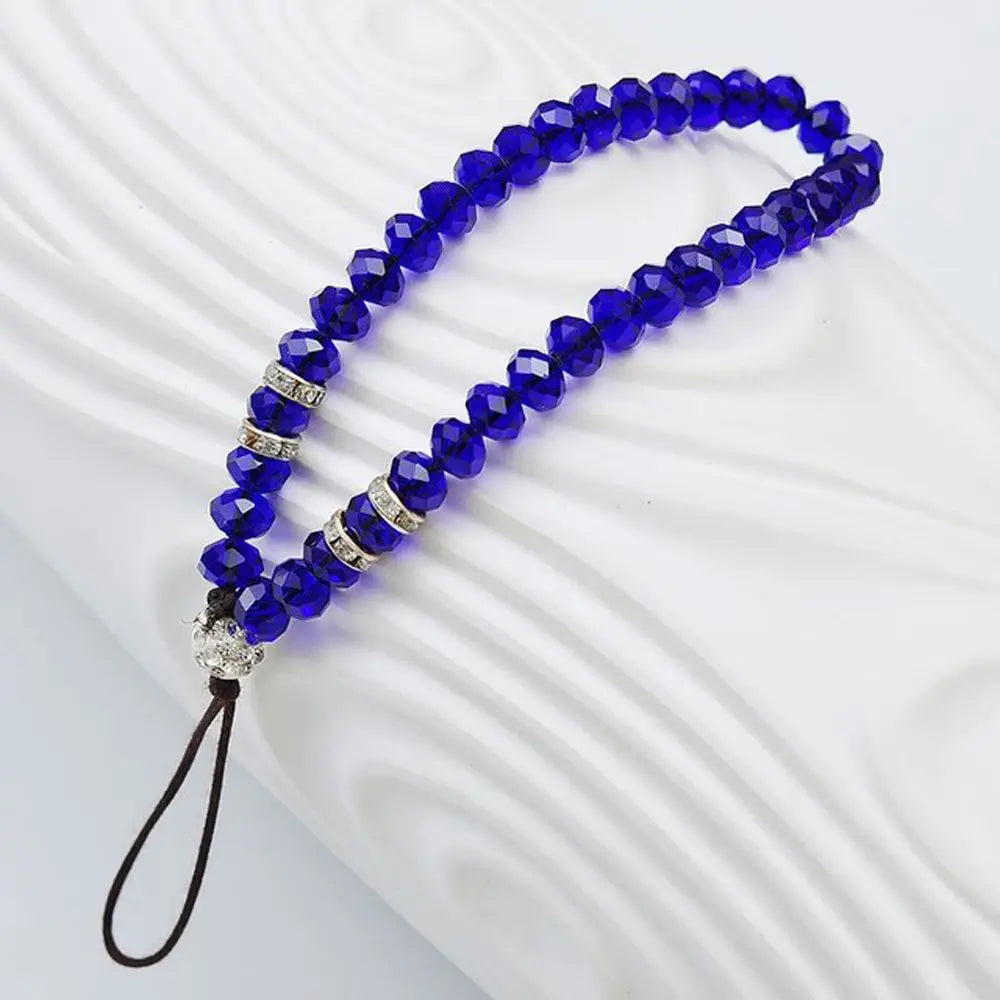 New 1PC Luxury Crystal Mobile Phone Straps Lanyards For Keys Bling Diamond Hand Wrist Strap Rope Cord Holder Lanyard For Phones Oasis Select Blue