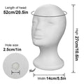 Female Styrofoam Mannequin Manikin Head Model Foam Wig Hair Lightweight Manikin Head Wig Display Stand for Scarves Jewelry Hats Oasis Select White