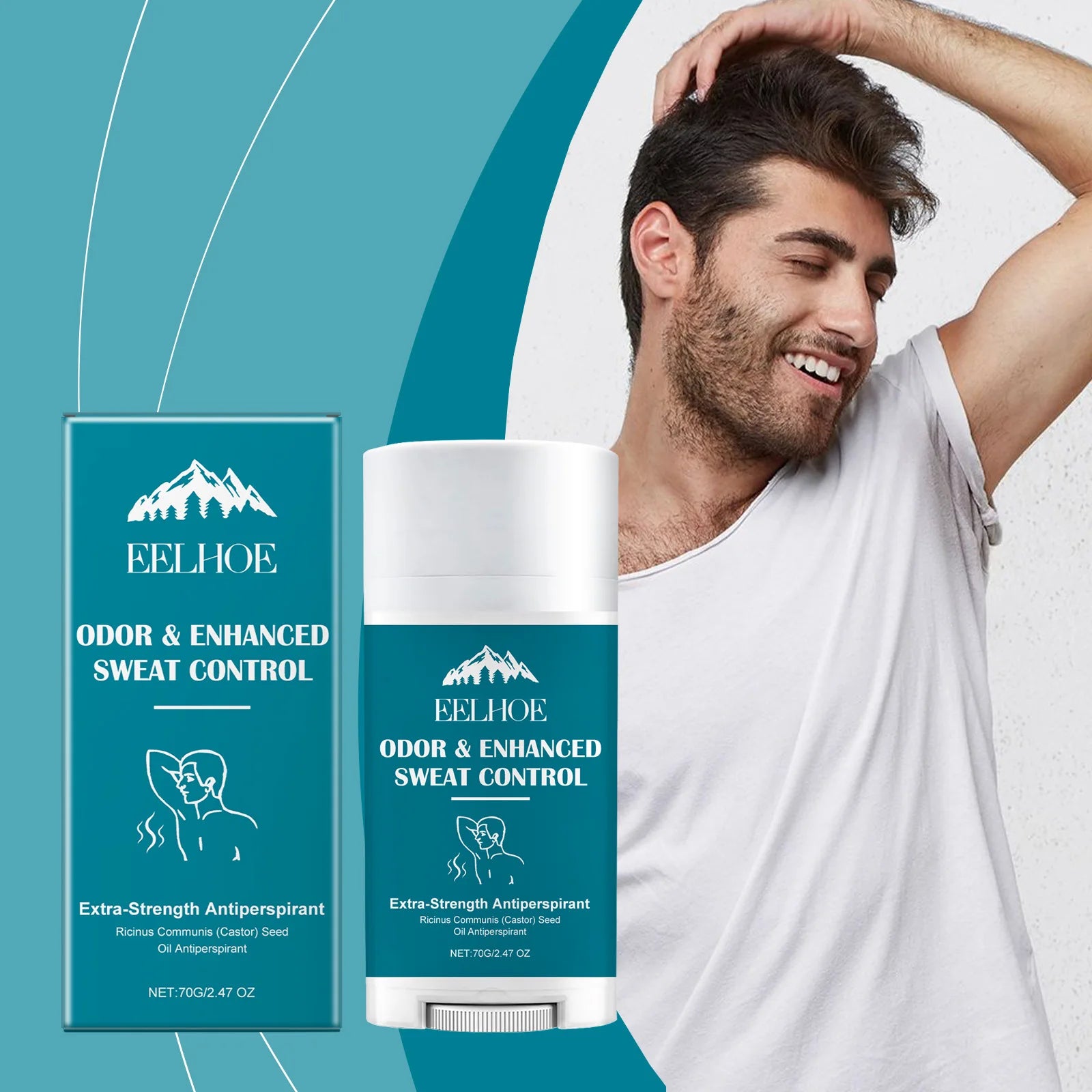 EELHOE Men's Deodorant Antiperspirant Stick – Vitamin E 70g Men's Deodorant Stick Oasis Select
