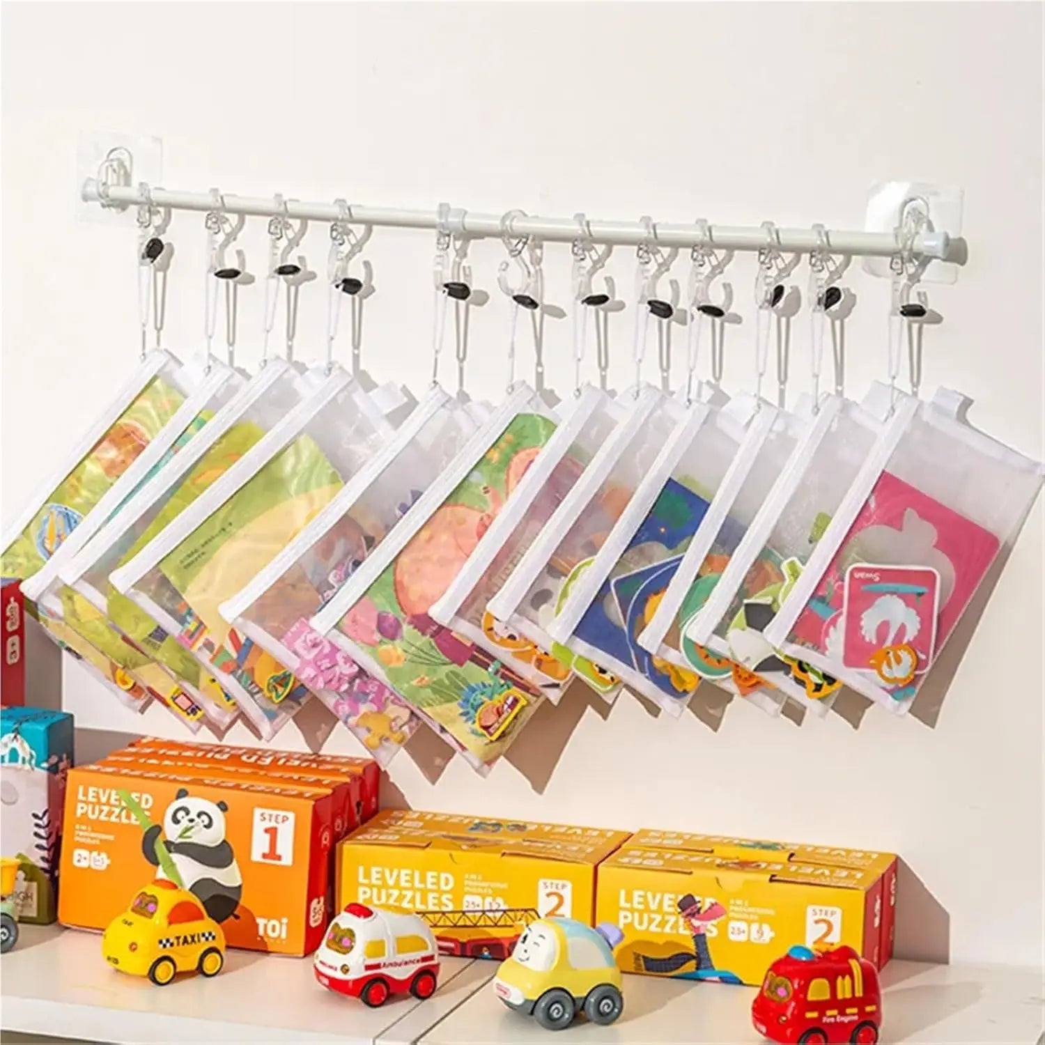 2/6/12PCS Clear Mesh Zipper Pouch Nylon Travel Toiletry Bag Makeup Organizer Stationery Pouch Portable Compact Oasis Select