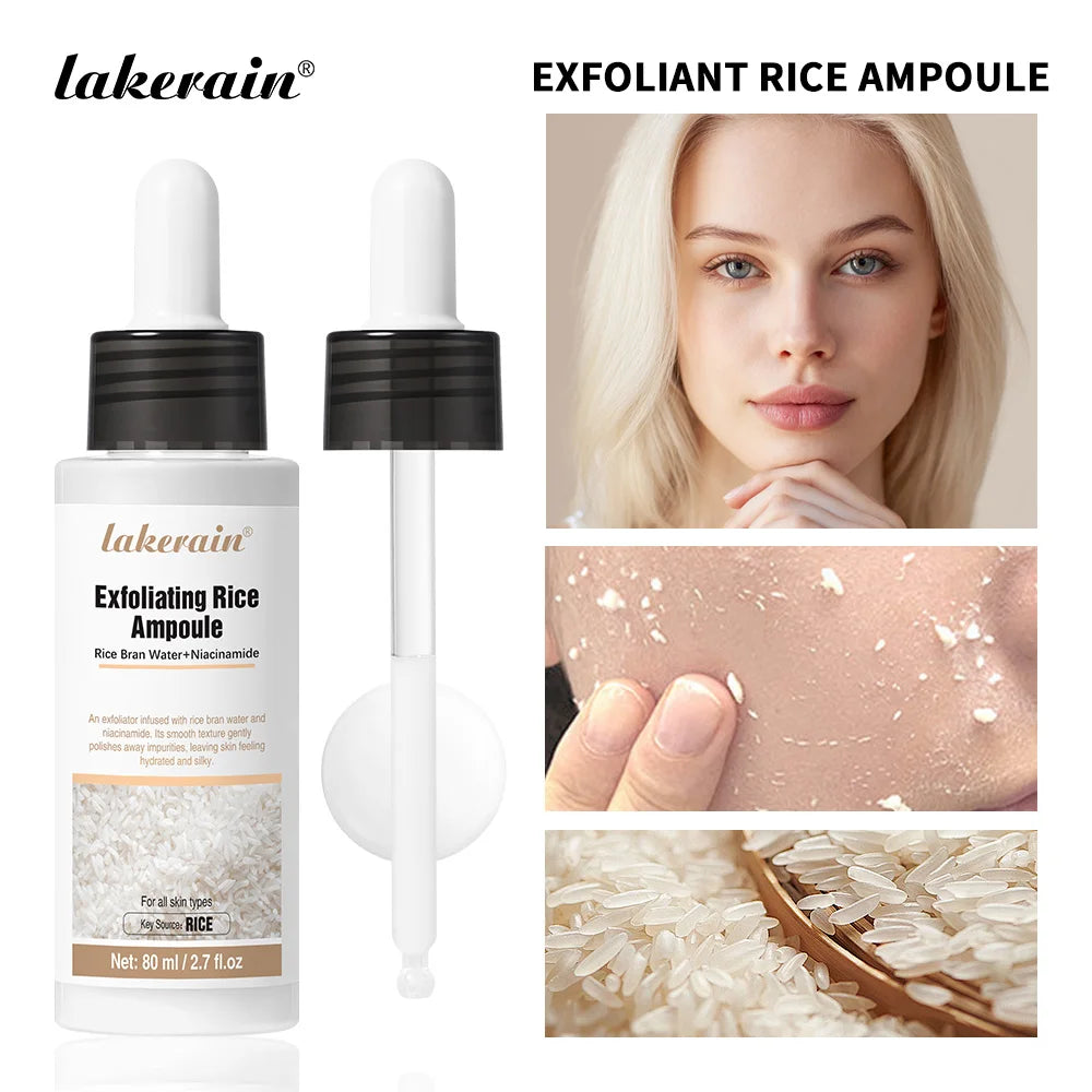 Gentle Rice Exfoliation Brightened-Looking Effect Long-lasting Hydrating Gentle Cleaning Soothing Skin Exfoliant Rice Ampoule Oasis Select RICE