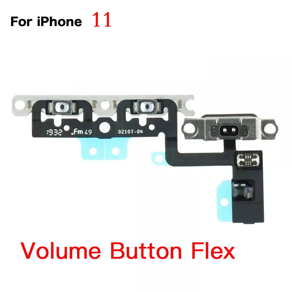 iPhone 7–11 Pro Max Power & Volume Flex Cable with LED Flash