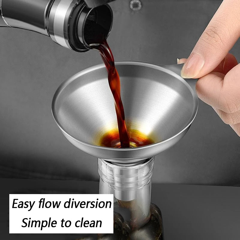 3/5 Pcs Stainless Steel Kitchen Funnels Set Food Grade Metal Funnels for Filling Bottles Small Funnels for Essential Oil Spices Oasis Select