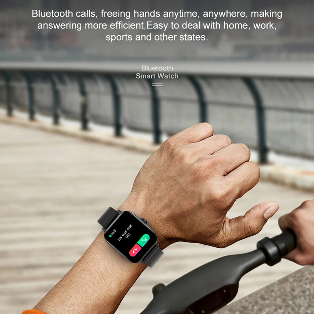 New Men 1.69 Inch Blue Tooth Call Smartwatch Heartrate Testing Music Playing Waterproof Women Sports Smart Watches Fashion Oasis Select