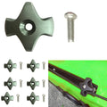 6Pcs Nylon Canoe Kayak Deck Line Guide with Screw Rowing Boat Dinghy Star Deck Fitting Oasis Select 1 set