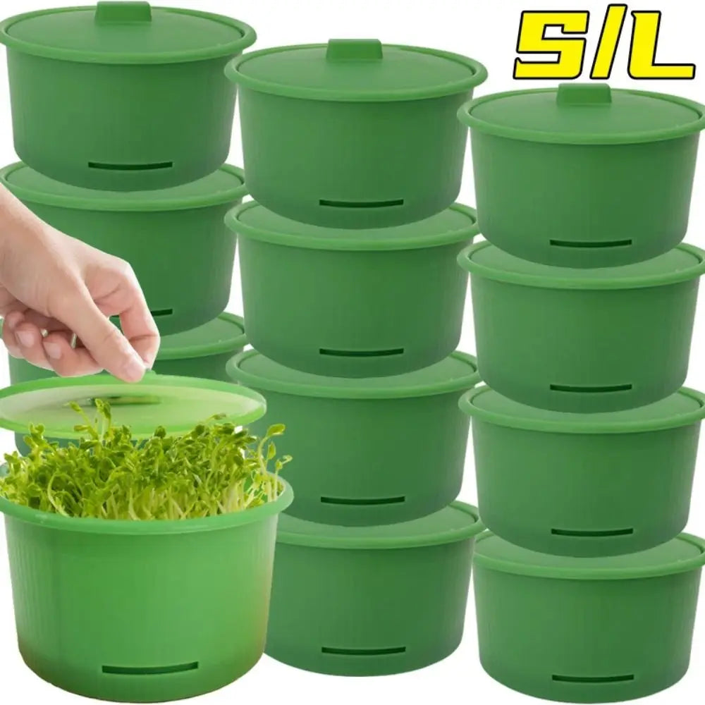 Stackable Bean Sprout Nursery Pots Ventilated Split Sprouting Tray Efficient Soilless Cultivation Pot Oasis Select