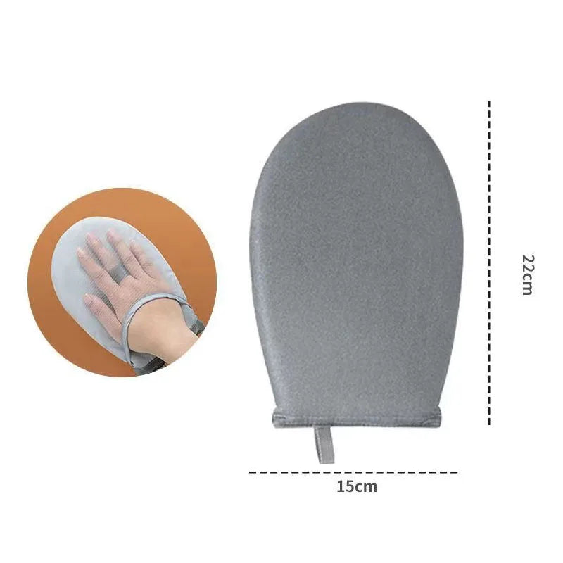 Portable Handheld Ironing Board with Heat Compact for Travel and Home Use Resistant Glove and Sleeve Garment Steamer Holder Oasis Select Round head - Ironing