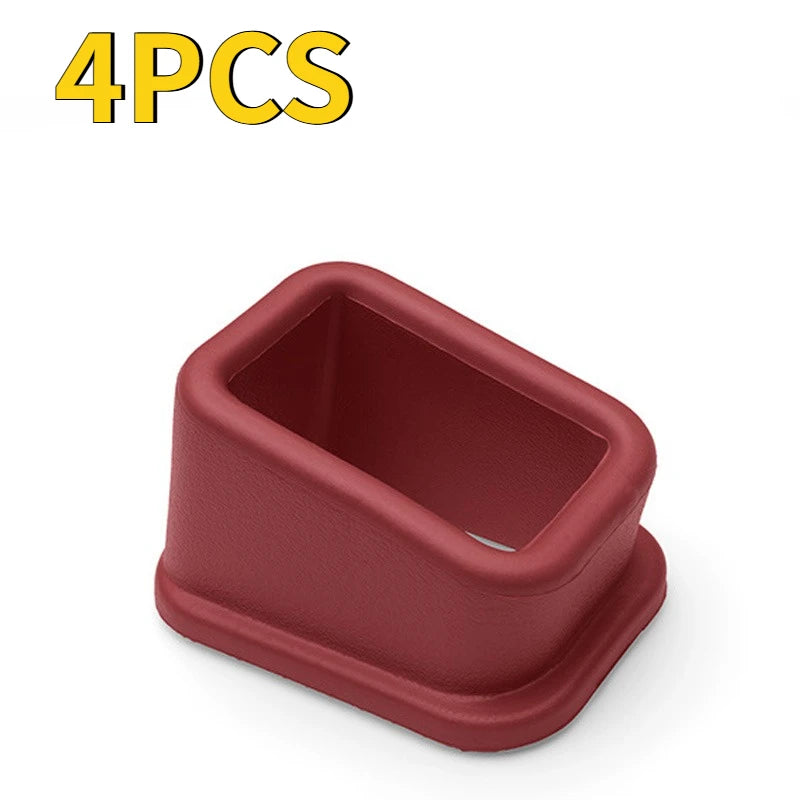 Anti-Slip Silicone Holder 1/2/4PCS Car Seat Belt Slot Fixer Safety Belts Lock Buckle Fixing Auto Interior Decorative Accessories Oasis Select 4PCS burgundy