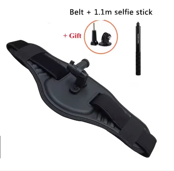 Waist Belt Mount + Selfie Stick for GoPro DJI Insta360 Cameras