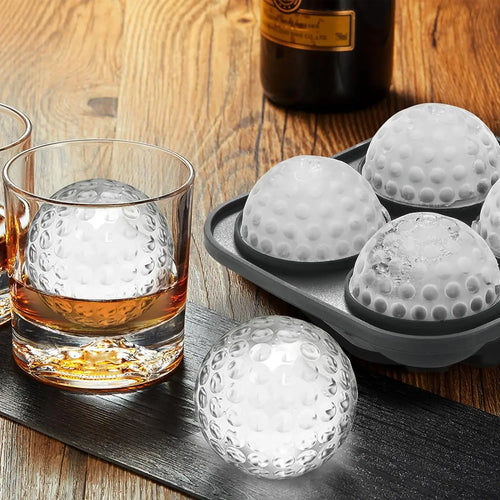 1-10PCS Ice Cube Mold 3D Golf Ice Puck Hockey Tray Mold Whiskey Silicone Ice Box Silicone Ice Tray Ice Hockey with Funnel Oasis Select