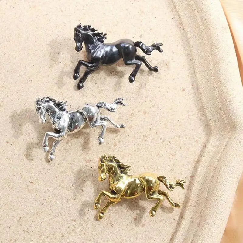 Creative Animal Horse Brooch Fashion Personality Pony Pin Men And Women Accessories Holiday Gift Oasis Select