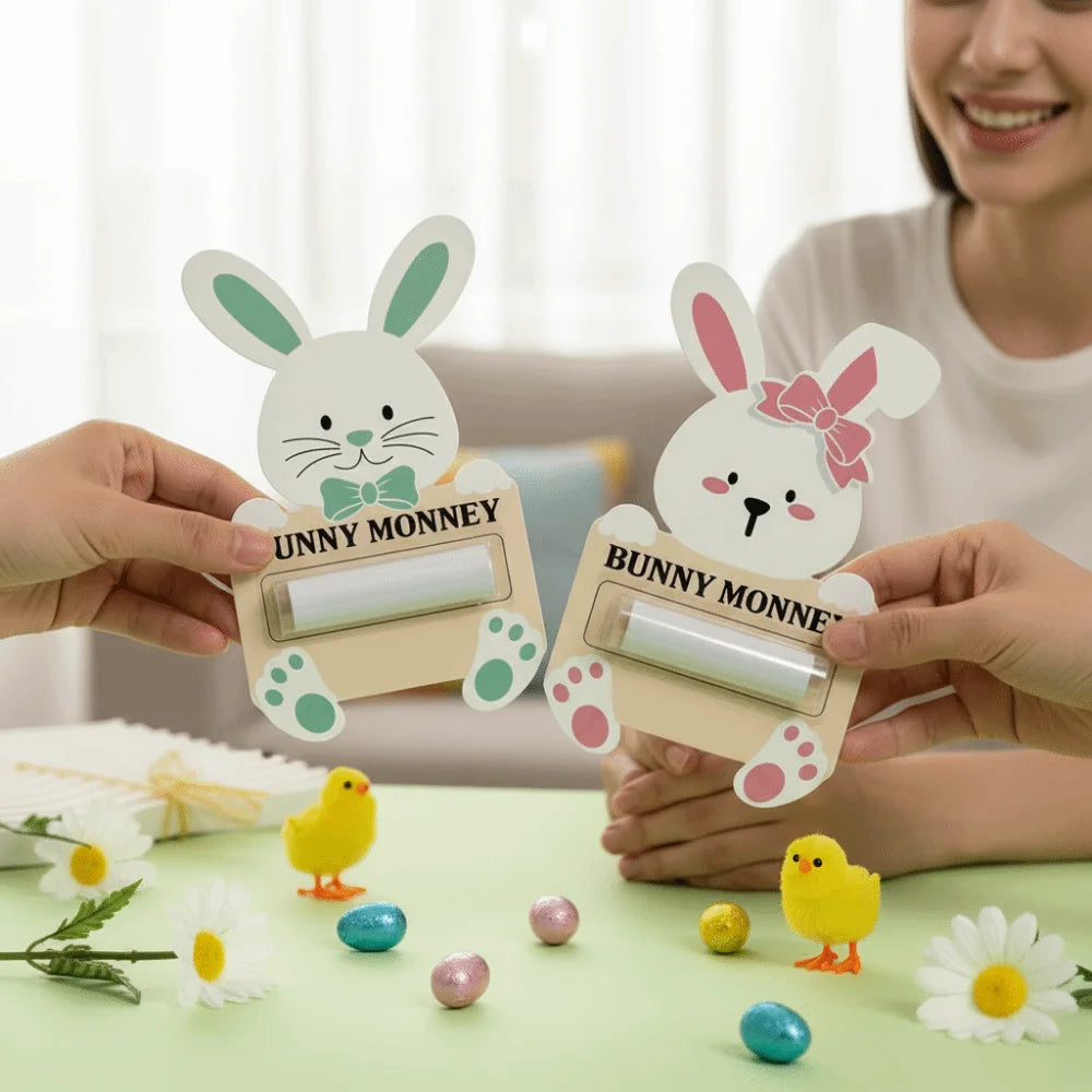 6-Pack Easter Bunny Cash Holders | Cute Cartoon Money Wallets
