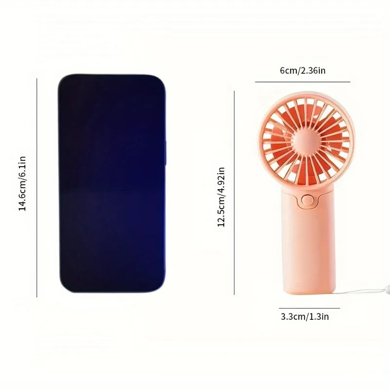 Mini Portable Fan, Lightweight Handheld Fan - Ideal for Office, Outdoor, Traveling (Requires AAA batteries, not included) Oasis Select Pink