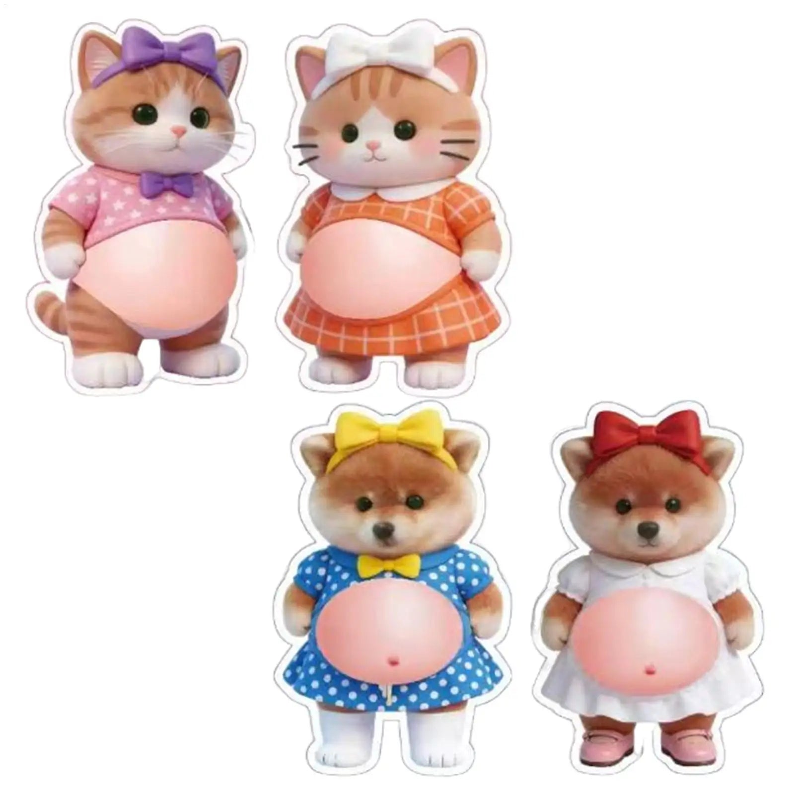 Cartoon Stickers 3D Cute Puppy Sticker Squeezeable Dogs Phone Case Decoration Children's Birthday Party Favor Festival Supplies Oasis Select