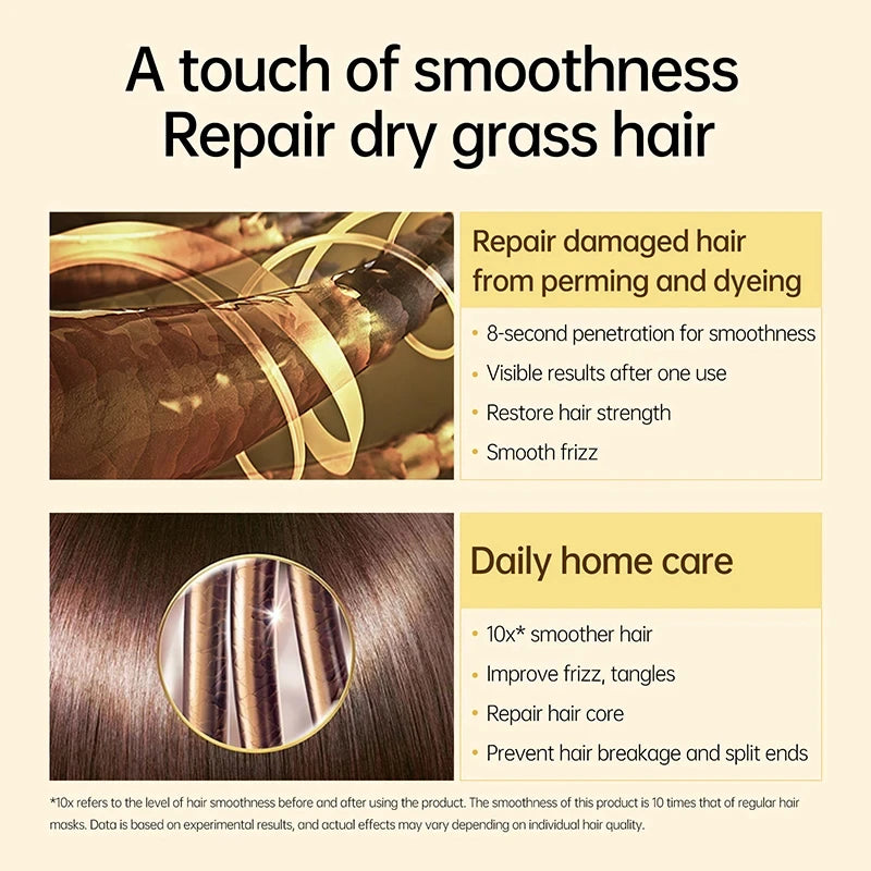 PURC Hair Mask Set 8 Seconds Instant Repair Damaged Frizzy Keratin Smoothing Hair Mask Shiny Hair Treatment Cream Hair Care Oasis Select
