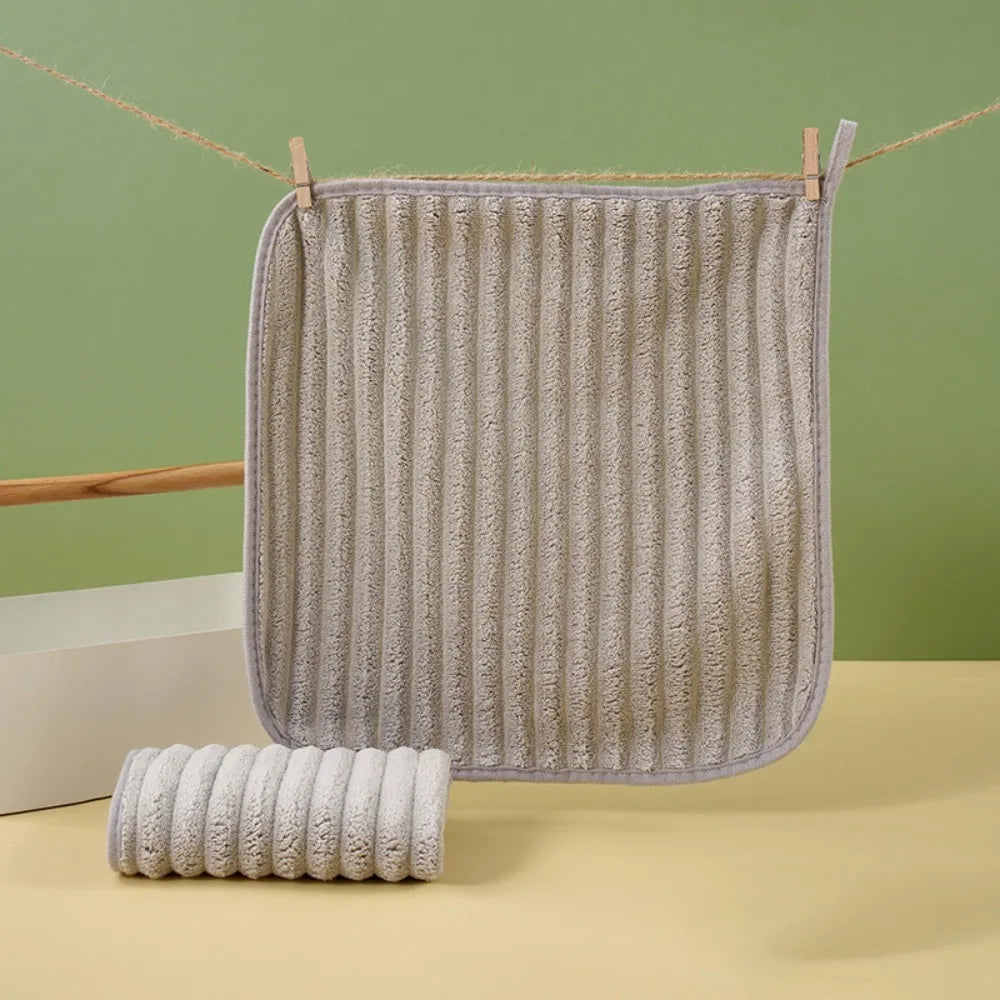 6-Pack Coral Fleece Hand Towels – Quick Dry & Absorbent