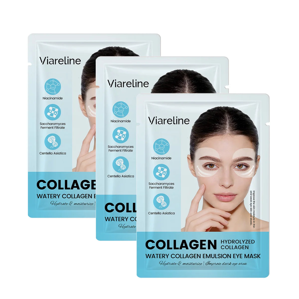 Collagen Eye Patches Reduce Fine Lines Dark Circles Hydrate Firm Maintain Soft Smooth Eye Contour Skin Eye Care Oasis Select 3pcs