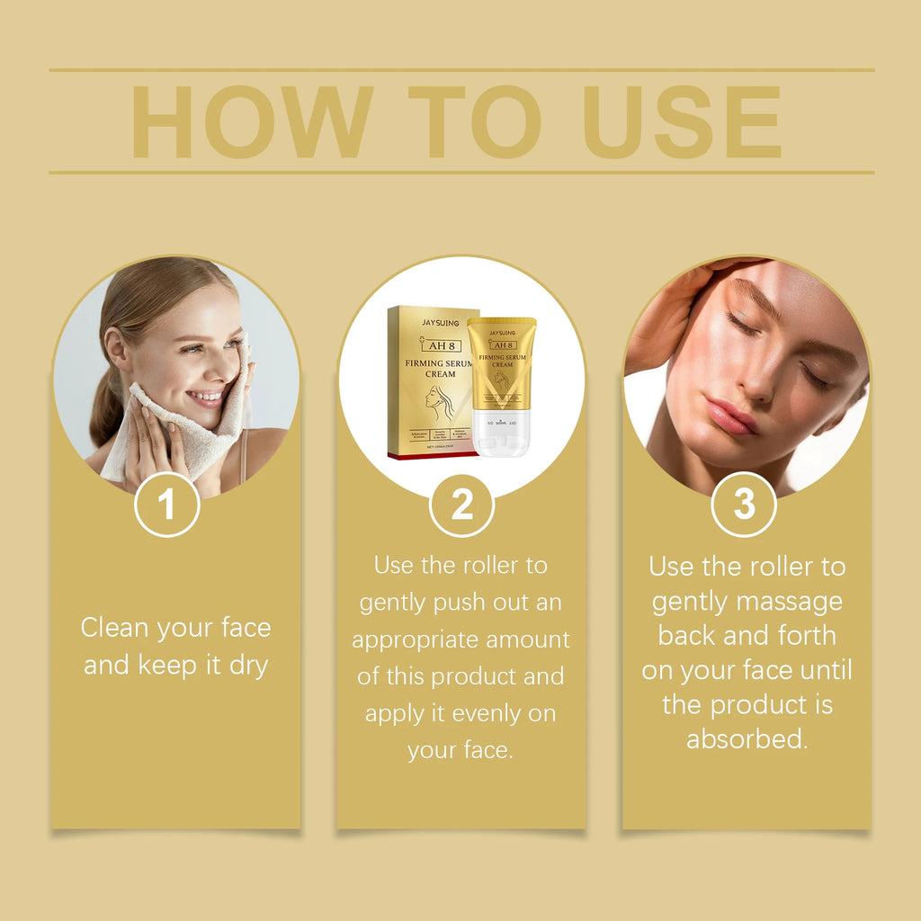 Neck Firming Roller Cream Deeply Moisturizing Lifting Brighten Skin Fades Fine Lines Reduce Double Chin Massage Firm Neck Cream Oasis Select
