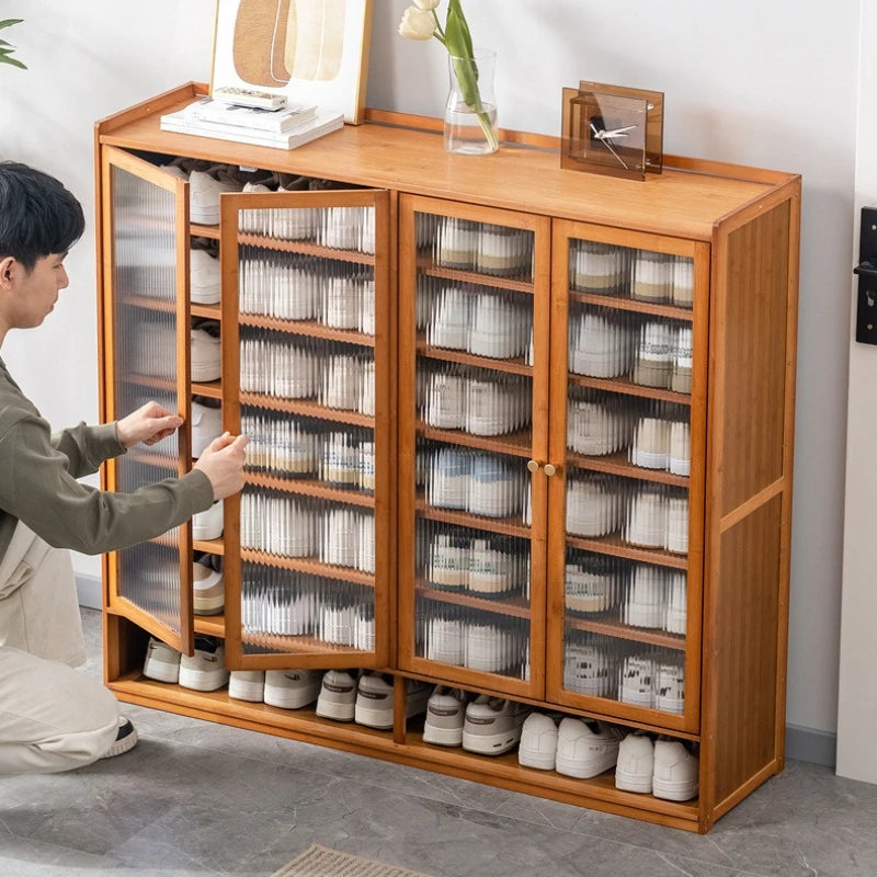 Household door shoe rack simple indoor rental house storage artifact economical multi-layer dust shoe cabinet new Oasis Select