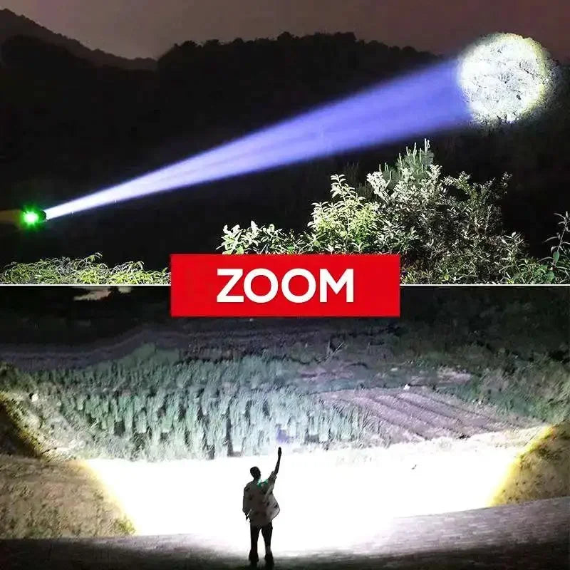 High Power LED Flashlight USB Rechargeable Torch | Camping