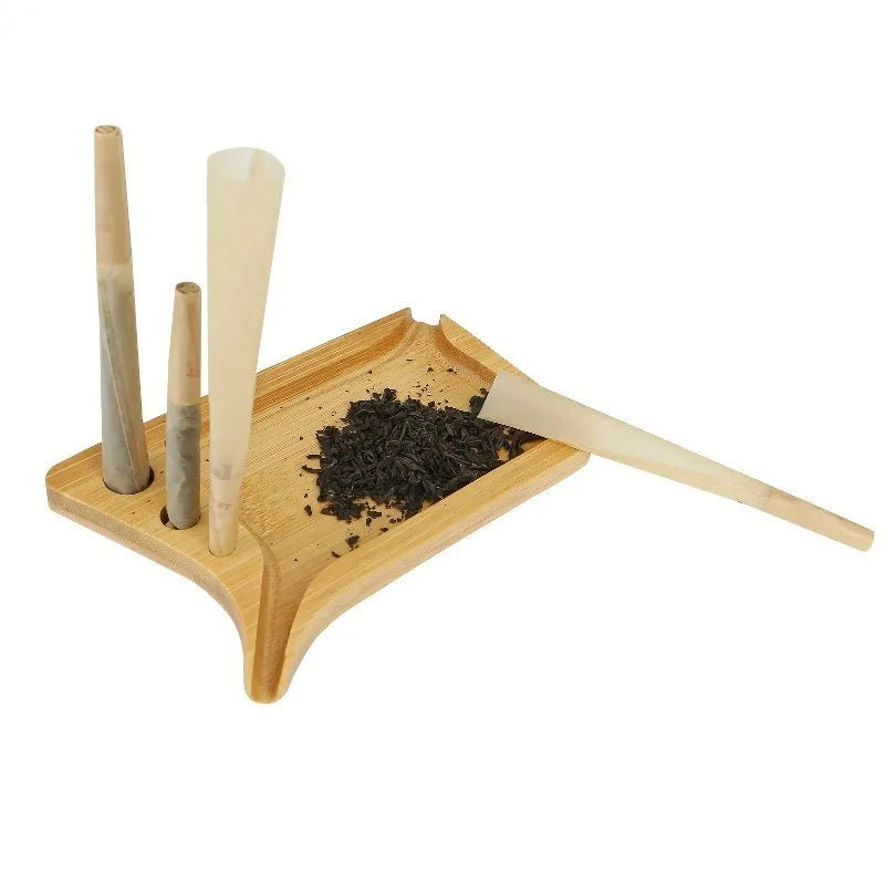 Creative Minimalist Wooden Cigarette Tray Creative Slotted Funnel-shaped Cigarette Operating Table Cigar Cigarette Tray Oasis Select