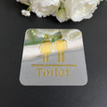3.94-inch Acrylic Toilet Sign For Men And Women, Bathroom Identification, Round And Square Toilet Mirror Decals For Home Decor. Oasis Select A2