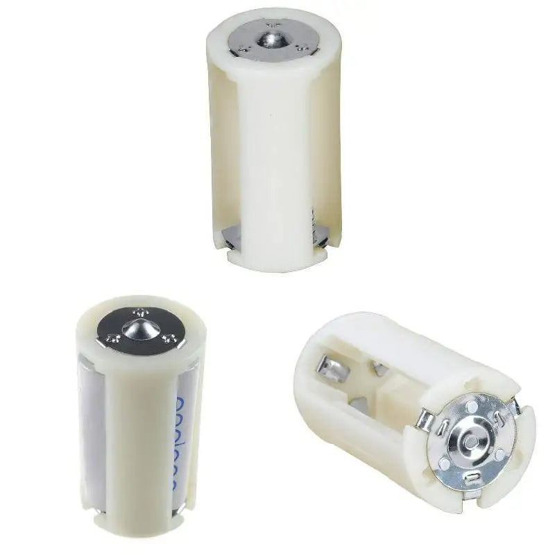 4-Pack AA to D Battery Adapter Converter Case | Translucent