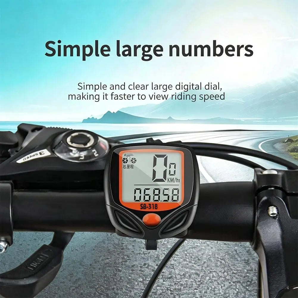 Waterproof Bicycle Computer LCD Speedometer & Odometer