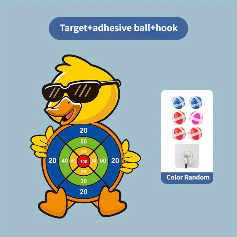Educational Games Dart Board Kids Toy Stickey Ball Dart Indoor Sports Child Montessori Games for Children Gifts baby toys Oasis Select Duck with 6ball