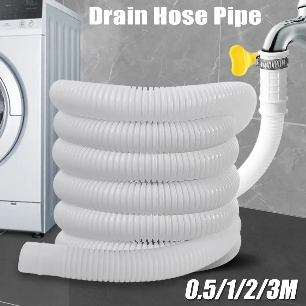 Flexible PP Drain Hose Pipe – Stretchable White Plumbing Tube